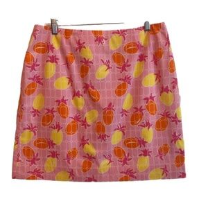 Lilly Pulitzer Pink Spanish Tiles Skirt 14 EUC